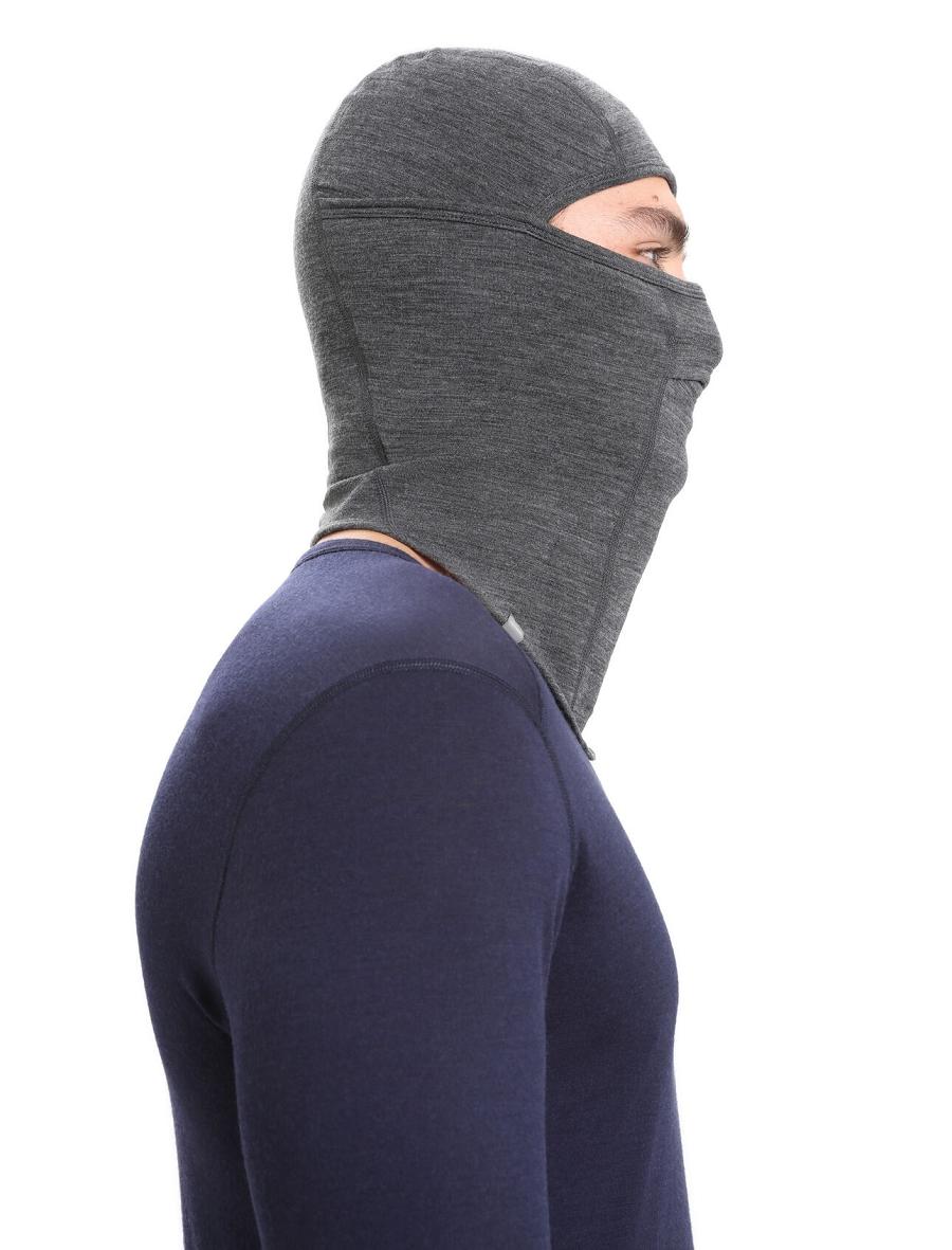 Opaski Icebreaker Unisex Merino Apex Balaclava Damskie Czarne Szare | PL 1481JPQJ